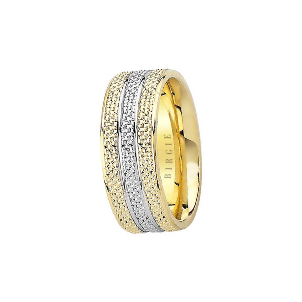 White and Yellow Gold Ve Amoris Wedding Band - Birgie Diamant | Fine Jewellery - Diamant & Edelstein Schmuck