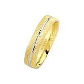 White and Yellow Gold Nike Wedding Band