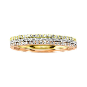 Alliance tria demi-rond diamant