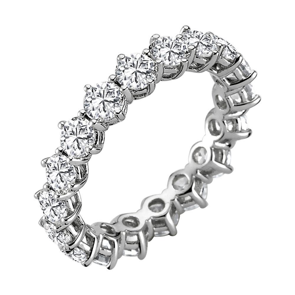 G Colour 3.38 Carat Diamond Eternity Wedding Ring