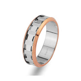 Rose and White Gold Wedding Band