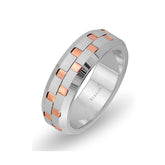 Rose and White Gold Wedding Band